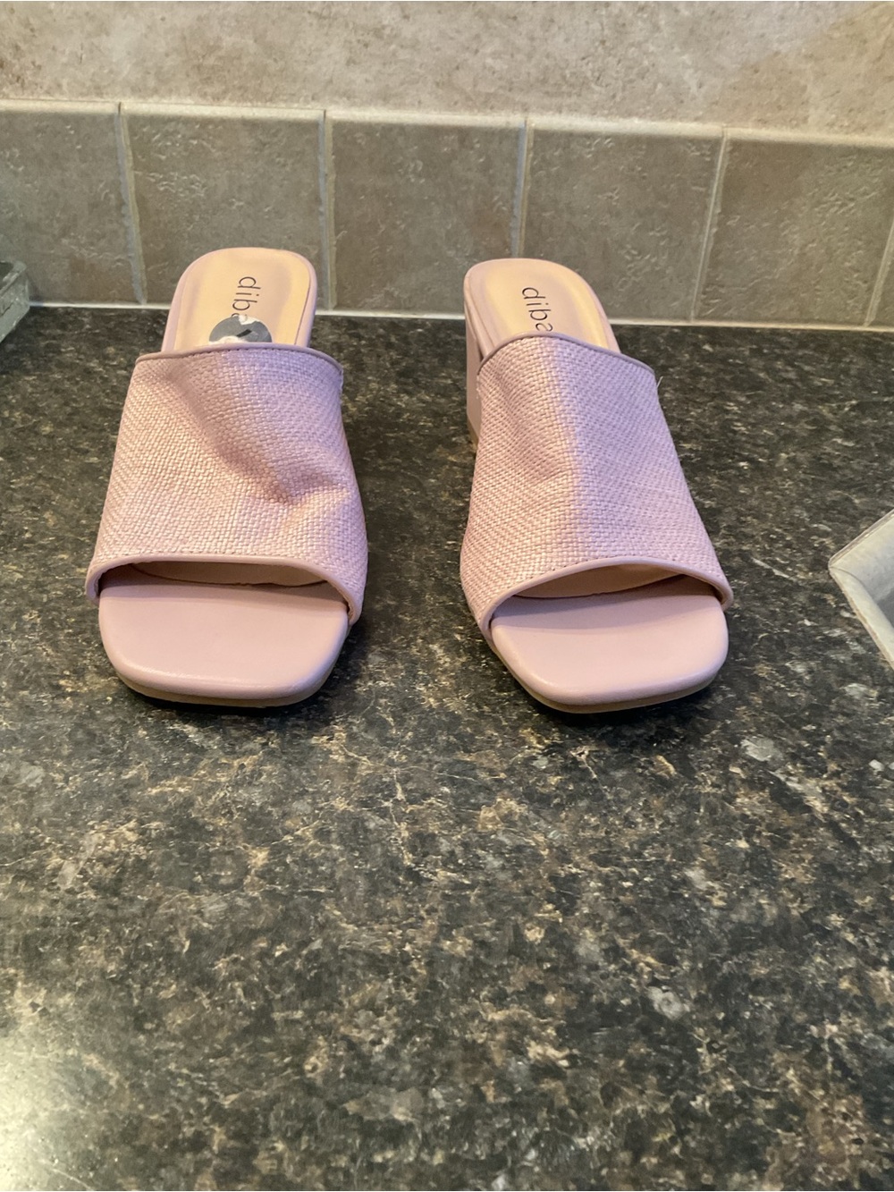 Pink Textured Slide Sandals - Women's Open Toe Mule - Picture 1 of 5